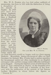 Die verstorbene Frau W. E. Forster von English Photographer