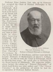 Der verstorbene Professor Tait, Professor der Naturphilosophie in Edinburgh