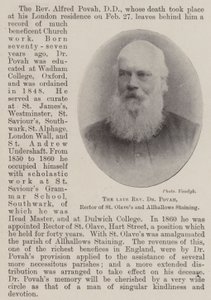 Der verstorbene Reverend Dr. Povah, Rektor von St. Olaves und Allhallows Staining