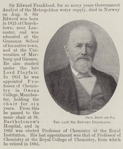 Der verstorbene Sir Edward Frankland von English Photographer