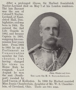 Der verstorbene Sir H. S. Naylor-Leyland von English Photographer