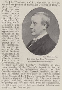 Der verstorbene Sir John Woodburn, Vizegouverneur von Bengalen von English Photographer