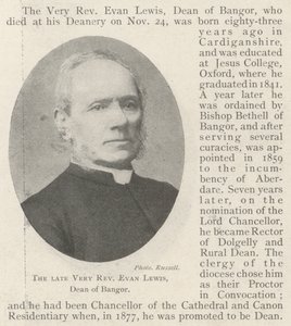 Der verstorbene Hochwürdige Evan Lewis, Dekan von Bangor von English Photographer