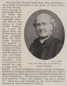 Der verstorbene sehr ehrwürdige G D Boyle, Dekan von Salisbury von English Photographer
