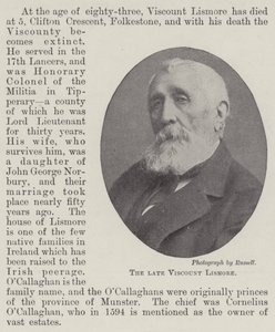 Der verstorbene Viscount Lismore von English Photographer