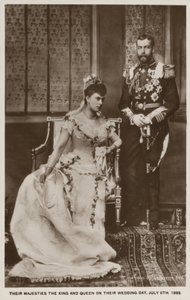 Die Hochzeit von Prinz George, Herzog von York (später König George V.), und Prinzessin Mary von Teck (später Königin Mary) von English Photographer