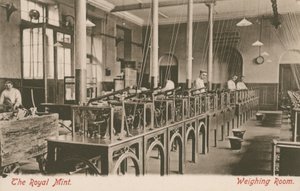 Der Wägeraum der Königlichen Münze, London
