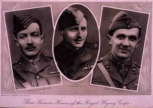 Drei berühmte Helden des Royal Flying Corps, für 