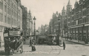 Unterirdische Straßenbahn, Southampton Row, London von English Photographer