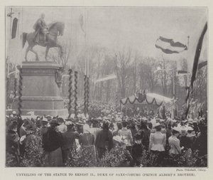 Enthüllung der Statue von Ernst II., Herzog von Sachsen-Coburg (Prinz Alberts Bruder)