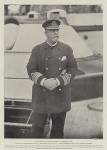 Vizeadmiral Sir Henry Frederick Stephenson, KCB, der Marineoffizier, der im Kriegsfall eine sehr wichtige Rolle in unserer nationalen Verteidigung spielen würde