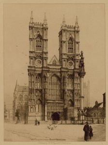 Westturm und Krimdenkmal an der Westminster Abbey von English Photographer