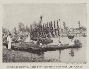 Weybridge-Regatta, Preis-Punt dekoriert mit Korn und Mohn von English Photographer