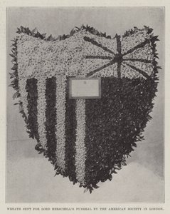 Kranz, gesendet für Lord Herschells Beerdigung von der American Society in London