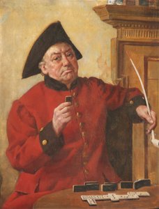 Ein Chelsea-Pensionär spielt Domino