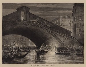 Ein Fest in Venedig, die Rialto von English School