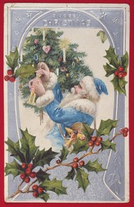 "Ein frohes Weihnachten", viktorianische Karte