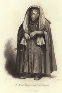 Ein jüdischer Rabbi im Gebetsgewand von English School