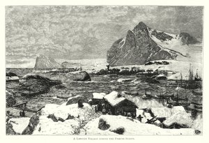 Ein Dorf auf den Lofoten während der Fischereisaison von English School