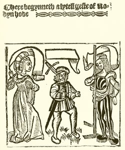 Eine kleine Geschichte von Robin Hood, gedruckt von Wynkyn de Worde von English School