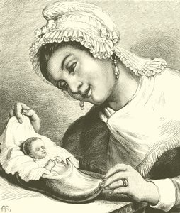 Eine Zwergenwiege (Gravur) von English School