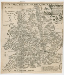 Eine neue und korrekte Karte der Straßen von England