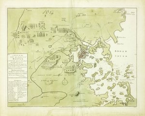 Plan der Stadt und des Hafens von Boston und der umliegenden Gegend von English School