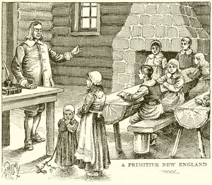 Eine primitive Schule in Neuengland