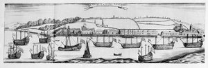 Eine Aussicht auf das Chatham Dock vom Finsbery Windmill von English School