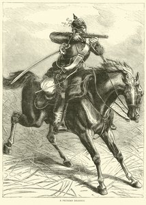 Ein preußischer Dragoner, September 1870 von English School