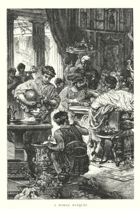 Ein römisches Bankett (Gravur) von English School