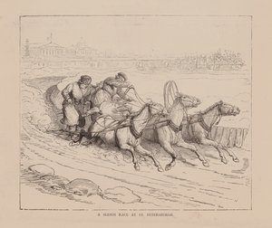 Ein Schlittenrennen in St. Petersburg