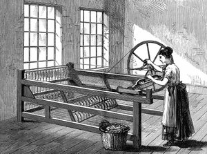 Eine Spinning Jenny, ca. 1880 von English School