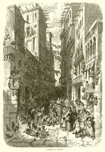 Eine Straße in Neapel von English School