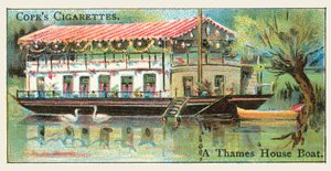 Ein Hausboot auf der Themse