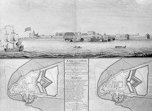 Ansicht der königlichen Werft in Sheerness, 1698