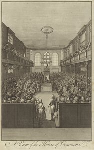 Eine Ansicht des Unterhauses, Westminster von English School