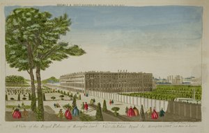 Ansicht des Königlichen Palastes von Hampton Court, veröffentlicht 1760