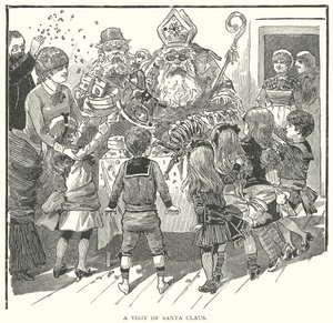 Ein Besuch des Weihnachtsmanns (Gravur) von English School