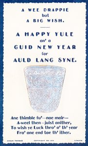 Ein kleiner Tropfen, Fingerhut, Neujahrskarte