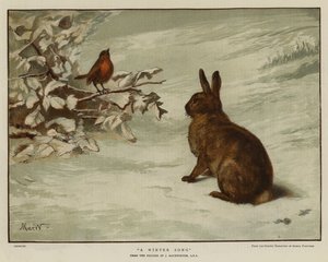 Ein Winterlied (Chromolithografie) von English School
