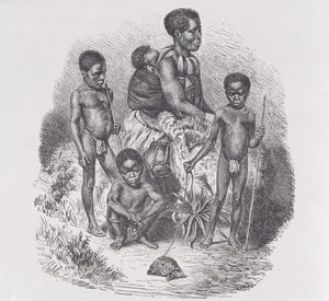 Eine Zulu-Familie, aus 
