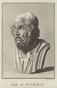 Eine Büste von Homer von English School