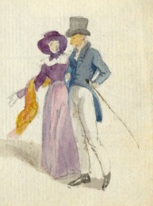 Ein Paar beim Spaziergang, ca. 1825