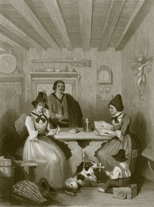 Eine Familienszene in Tirol von English School
