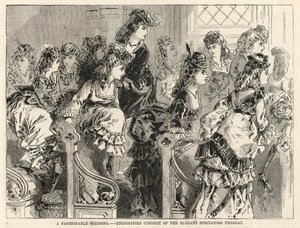 Eine modische Hochzeit; Unwürdiges Verhalten der eleganten Zuschauer von English School