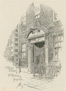 Ein ehemaliger Eingang zum St Thomass Hospital, London von English School