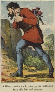 Ein Riese bringt Jack nach Hause in sein Schloss von English School