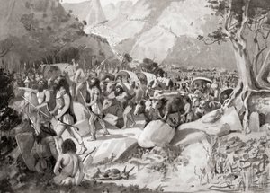Eine Migration skythischer Stämme durch einen Pass in den Bergen Kleinasiens nach Syrien, aus Hutchinson