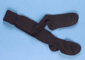 Paar lange Wollfußballsocken
